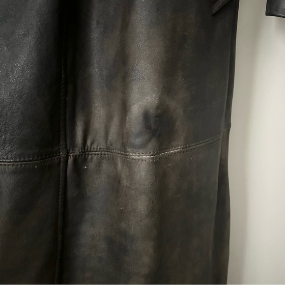 Vintage Wilson Leather Adventure Bond Leather Belted Trench Coat - Picture 6 of 10